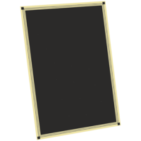 250 x 175mm Black & Gold Laserbrite Plate