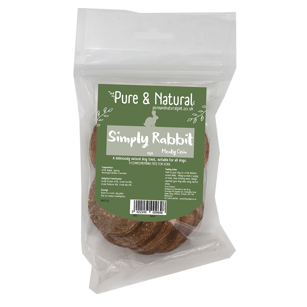 Pure & Natural 10 Simply Meaty Coins Rabbit - SINGLE