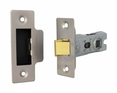 Tubular Mortice Latch 76mm Satin Stainless Steel