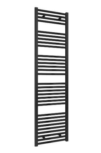 HD22 HEATED TOWEL RAILS 1800 X 500MM BLACK FLAT