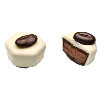 Anvers - white choc hexagon with orange ganache & choc bean 15g - 1kg