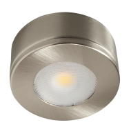 COMMODORE 2.5W LED 240V cabinet light, IP20, Brushed Chrome, 3000K