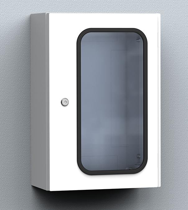 UCPT640 nVent Hoffman Wall mounted, 615x415x230, Compact enclosure, 1-glazed door, no MP, polyester, IP66