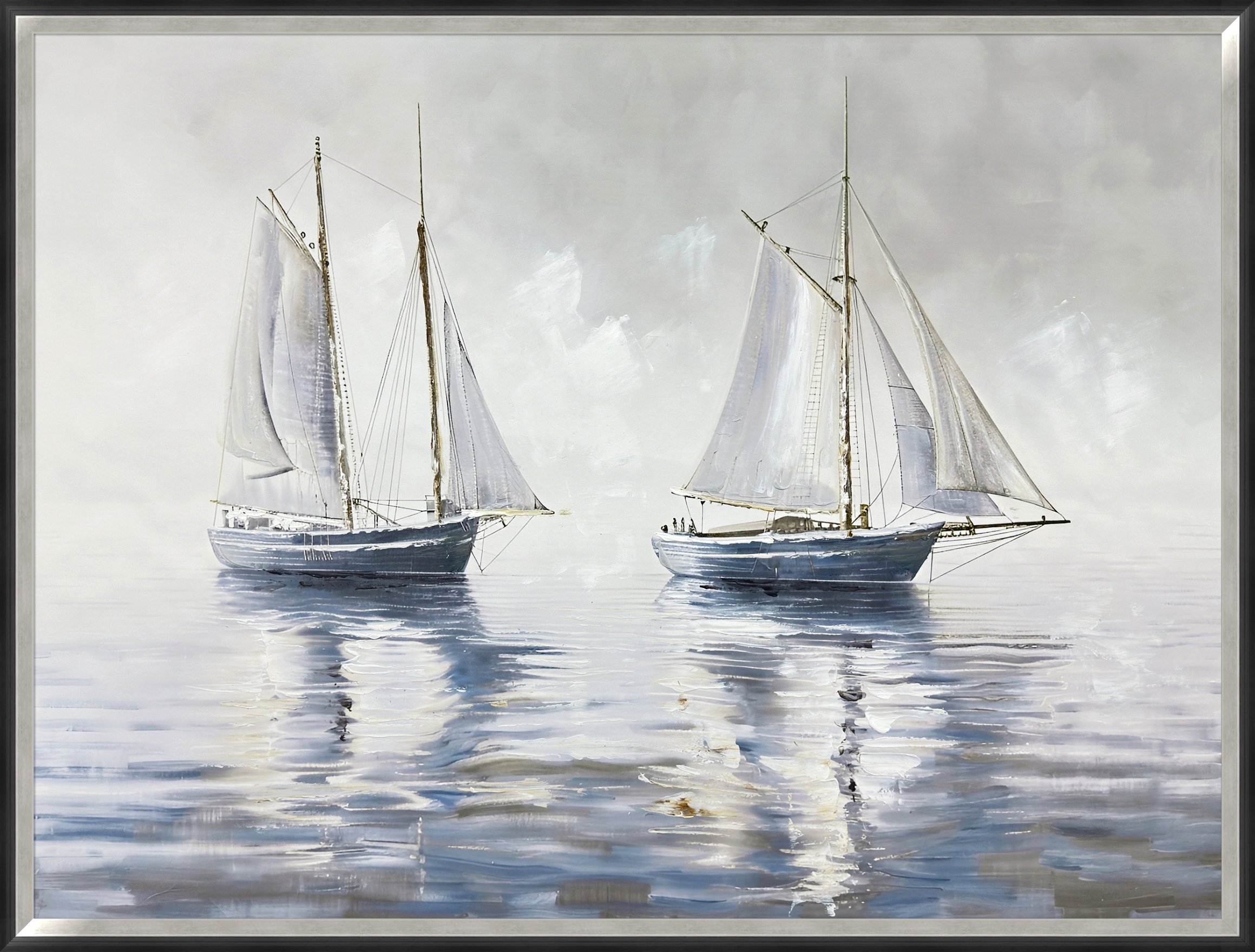 Hand Painted Picture Sailing In the Mist 90x120cm