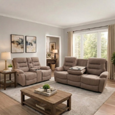 Ash 3RR + 2RR Electric Recliner Bundle - Brown