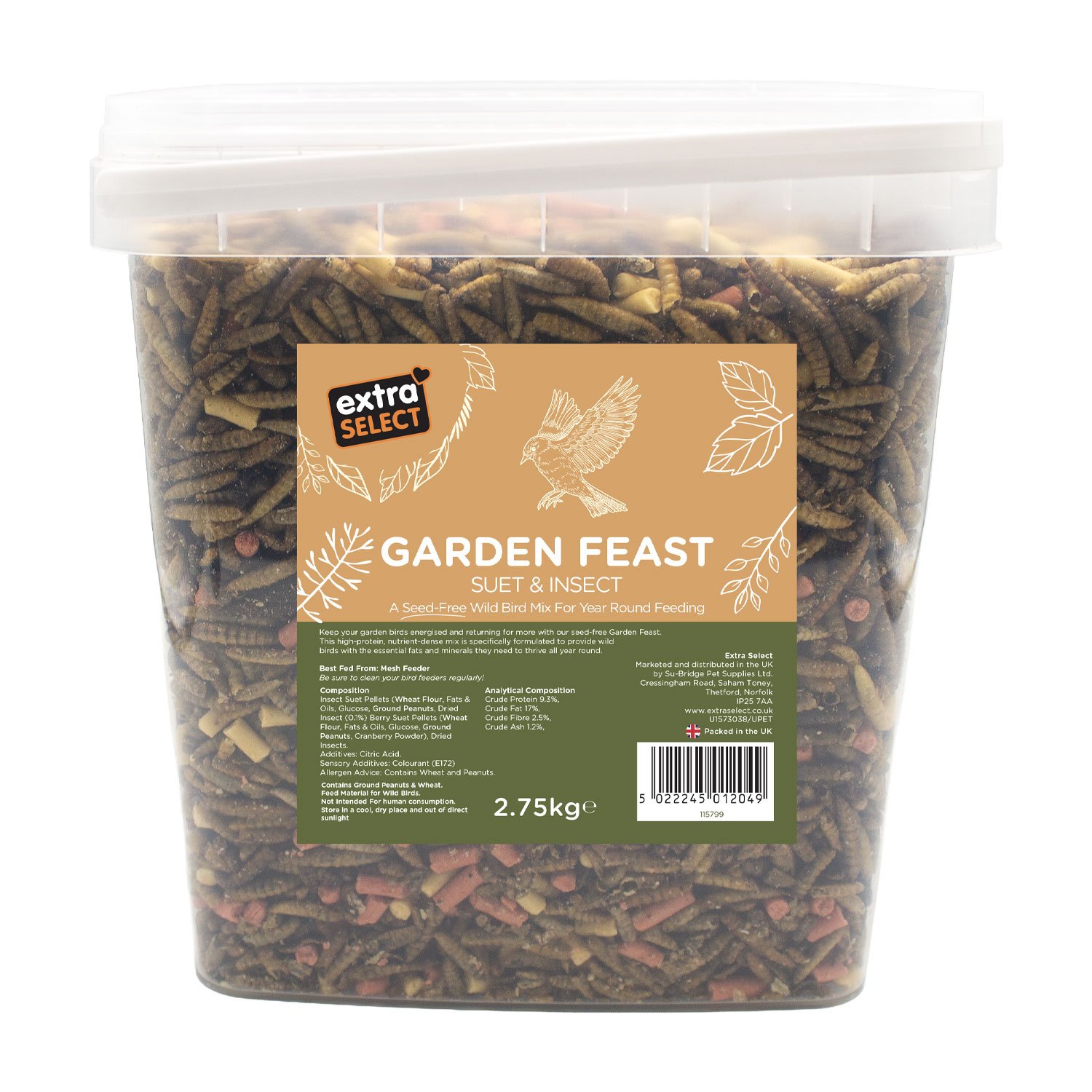 Extra Select Garden Feast Suet & Insect Bucket 2.75kg