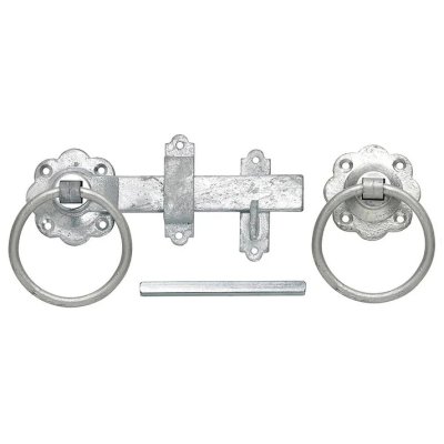 Perry 150mm 6" No.1136 Plain Ring Handled Gate Latches Galvanised