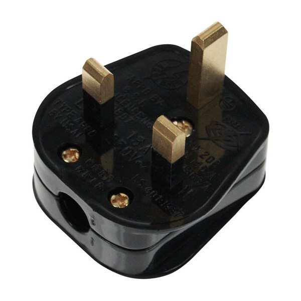 13A Black Plugtop