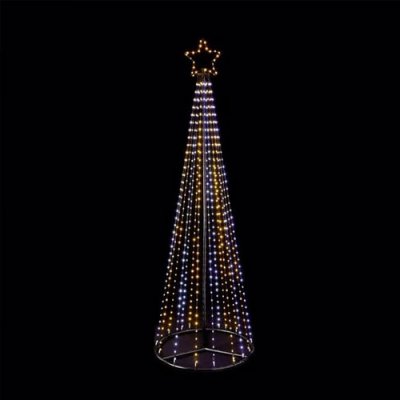 FlexiBright Light Up Pyramid Tree & Star - 2.5m