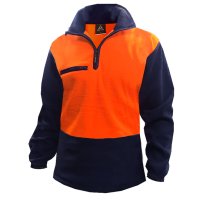 Hi-Vis Polar Fleece, DO, 360gsm, Orange/Navy