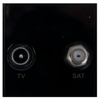 Triax TV/Sat Insert - Black 50 x 50mm
