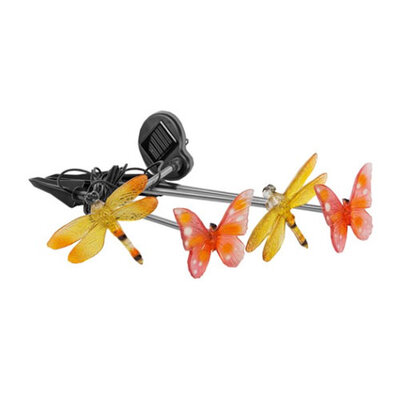 Kingfisher Butterfly & Dragonfly Solar Light Set - 4 Piece