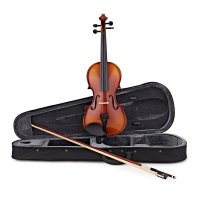 Stagg VN 4/4 L Outfit - 4/4 Sized Maple Violin with Standard Shaped Soft Case, Bow and Rosin