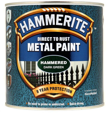 Hammerite Metal Paint Hammered Dark Green 2.5L 5084834