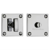 BAU1555-PC - Heritage Brass Square Low Profile Thumbturn and Emergency Release Polished Chrome Finish