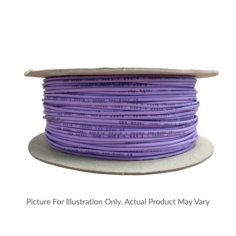 1.5mm&sup2; 6701B Cable (H07Z-K) LSZH Violet Class 5 Flexible 450-750V LSZH-1.5-VIOLET-1