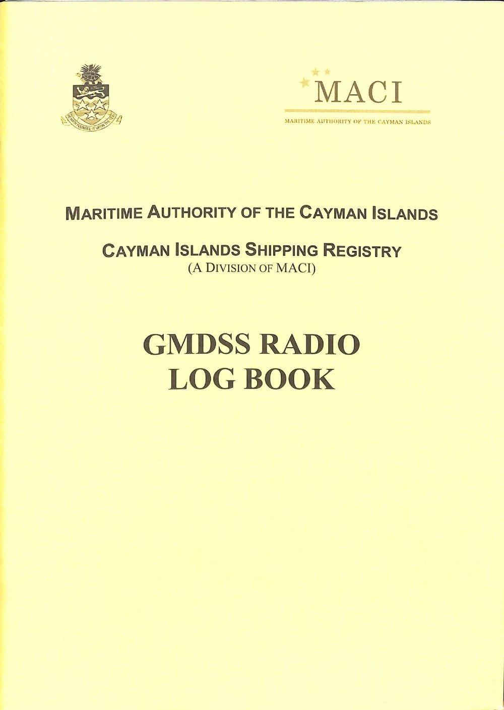 Cayman Islands GMDSS Radio Logbook