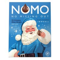 Nomo advent containing 24 creamy chocolate drops 13x70g
