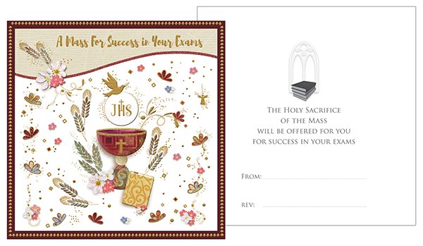 Card/Mass For Success In Exams/3 Dimensional   (20898)