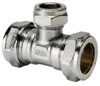 CHROME 22mm x 22mm x 15mm 601 CHROME PLATED REDUCER BRANCH TEE P702