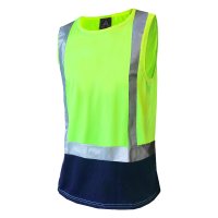 Hi-Vis D/N Singlet, Yellow/Navy
