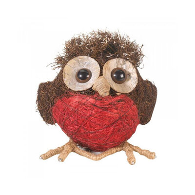 Rocky Robin Rattan Garden Ornament