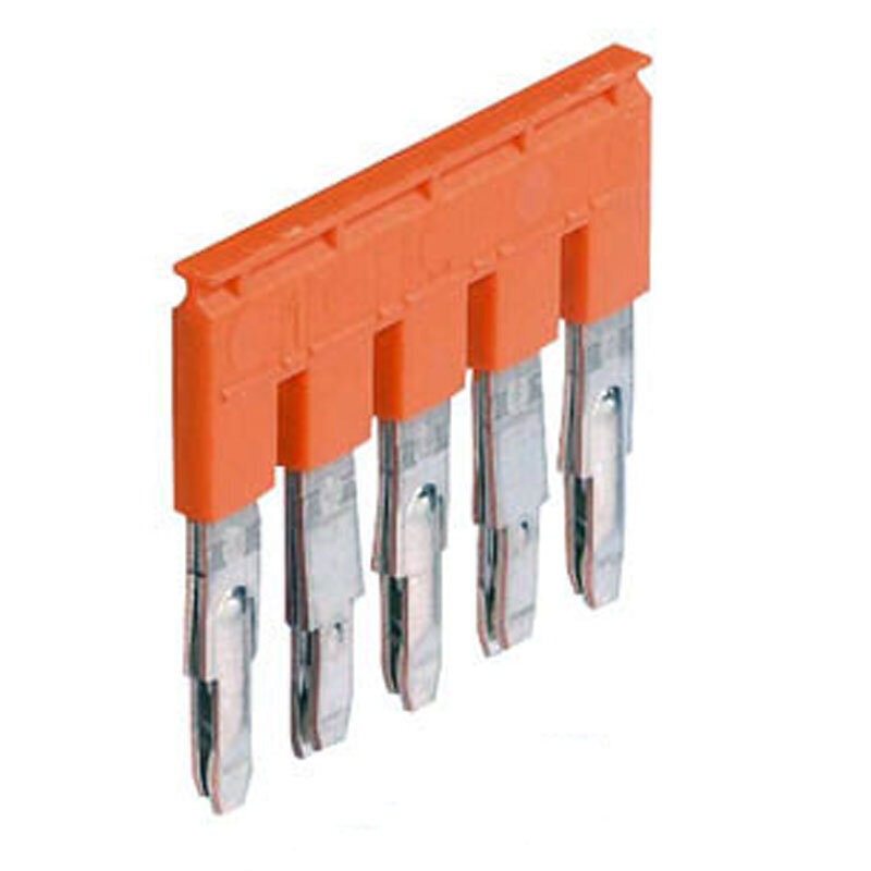 1SNK905305R0000 Entrelec JB5-5 5 Pole Jumper Bar 5mm Pitch Orange JB5-5