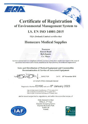 ISO 14001 Certificate