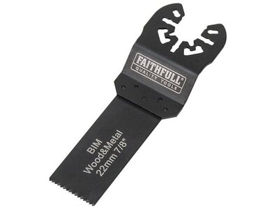 Faithfull Flush Cut Wood-Metal Blade 22mm Bi-M Pack of 5