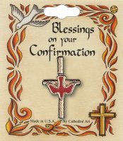 Brooch - Dove On Cross   (F1708)