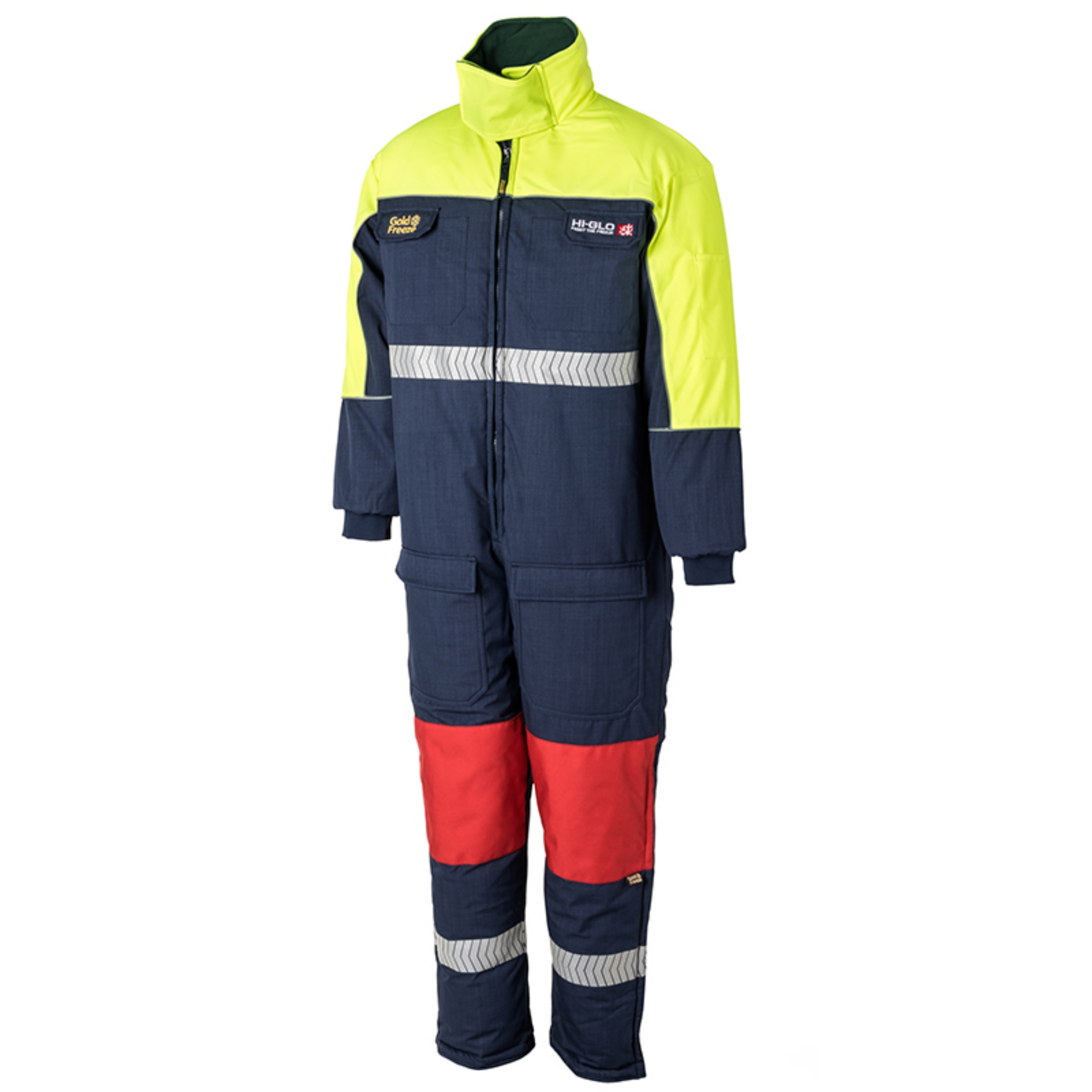 Goldfreeze Hi-Glo 40 Xtreme Freezer Coverall, Navy/Yellow