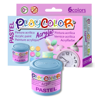 Playcolor Acrylic Pastel Paint Set 6 x 40ml 