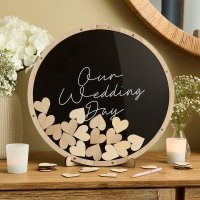 Drop Top Frame 'Our Wedding Day' Guestbook Set