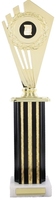 36cm Gold Holder & Black Column on White Marb
