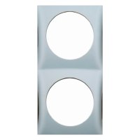 Berker 2 Gang Frame Flow Range (Matt Chrome)