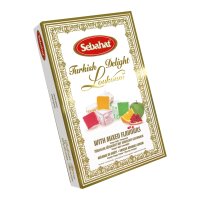 Mixed flavours Turkish delight in gift box - orange apple pomegranate 12x200g