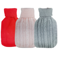 Life Hot Water Bottle Knitted Cover 1.8L Assorted Colours