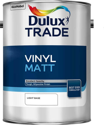 Dulux Trade Vinyl Matt Light Base 5L Paint 5082935