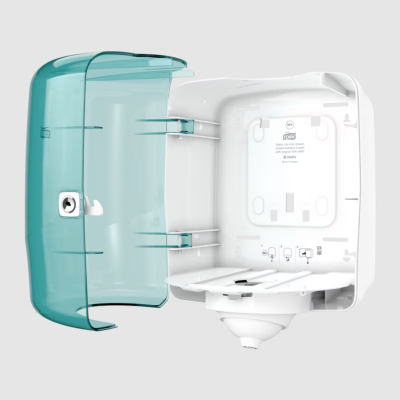 TORK REFLEX CENTREFEED DISPENSER PLASTIC WHITE/TURQUOISE