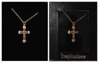 Necklet/Cross/18 inch Brass Chain   (6721)