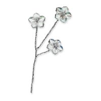 Pearlised Daisy On Stem Clear/Iridescent Dia.10mm - Pack of 36