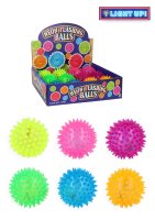 Neon Flashing Spiky Balls (6.5cm) CDU of 12