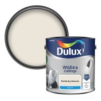 Dulux Matt Perfectly Neutral 2.5L Paint Tin & Colour Swatch