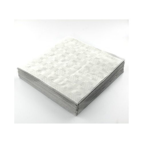 Table Cover White Demask disposable