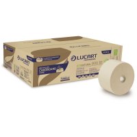 (CARDBOARD CORE) Lucart Identity EcoNatural Toilet Roll 900 sheets 202m x 12 rolls