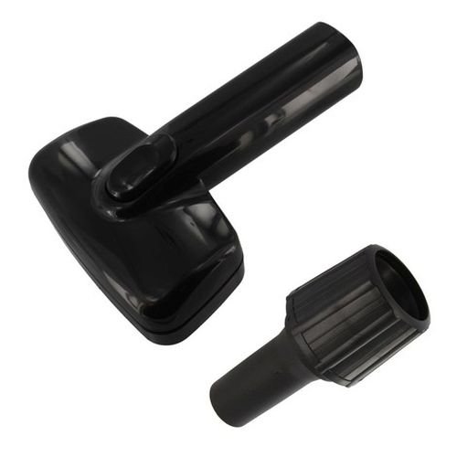 Universal Retail Packed Black Plastic Vacuum Cleaner Pet Brush Grooming Tool Kit with Button Activated Adjustable Bristles