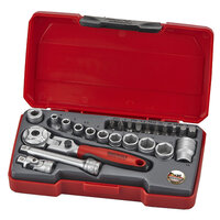 Socket Set 1/4In Dr Mm 20Pcs Stubby