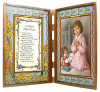Glass Plaque/Girl/Night Prayer   (3200/GIRL)