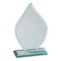 17.5cm Tear Drop Glass Plaque(Satin Box) 10mm