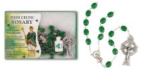 Shamrock Glass Rosary/With Shamrocks   (60725)